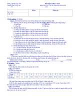 Ma trận, đề kiểm tra 1 tiết môn Địa Lí 6 (HKII:10-11)