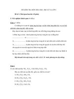 Đề HKII Hóa học 8 - 1