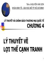 Lý thuyết về lợi thế cạnh tranh trong thương mại quốc tế