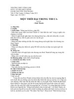 MỘT THỜI ĐẠI TRONG THI CA (tiết 1)