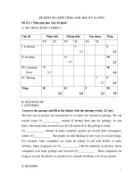 Đề HKII Tiếng Anh 8  - 2