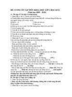 De cuong on tap Khoa hoc lop 4