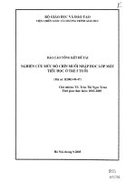 Nghiên cứu mức độ chín muồi nhập học lớp một tiểu học ở trẻ 5 tuổi