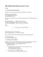 Cách sử dụng các động từ đặc biệt