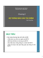 Chương 2 Hệ thống báo cáo tài chính (Môn Kế toán doanh nghiệp)