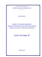 Nghiên cứu giải pháp marketing nhằm đẩy mạnh tiêu thụ sản phẩm ở thị trường nội địa của công ty cổ phần may hồ gươm