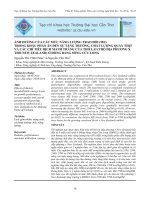 Ảnh hưởng của các mức năng lượng trao đổi (ME) trong khẩu phần ăn đến sự tăng trưởng, chất lượng quầy thịt và các chỉ tiêu dịch manh tràng của thỏ lai ở Đồng bằng sông Cửu Long