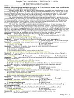 Đề thi thử DH T.A 2011 Hà Nội - Dương Bá Tình - THPT Vân Cốc - HÀ Nội