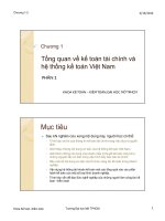 Chương 1 Tổng quan về kế toán tài chính và hệ thống kế toán Việt Nam phần 2 (Môn Kế toán tài chính 1)