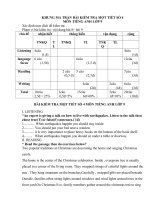 BAI KIEM TRA ANH 9 SO 4 HOC KI II CO MA TRAN