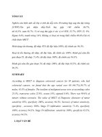 TÓM TẮT Nghiên cứu đặc điểm hình ảnh và giá trị của cắt lớp vi tính 64 dẫy trong chẩn đoán Ung thư đại tràng