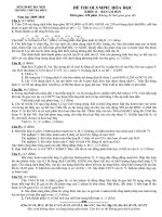 Đề thi Olympic Hóa ĐP lớp 11 năm 2009-2010