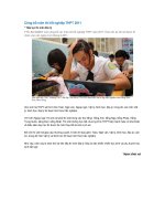 Cong bo cac mon thi tot nghiep THPT nam 2011