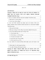 luận văn quản trị tài chính  Một số giải pháp nhằm nâng cao hiệu quả sử dụng vốn lưu động tại Công ty TNHH Sản Xuất và Thương Mại điện cơ Hoàng Mai .