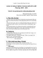 Hoạt động ngoài giờ chủ đề : Tai nạn thương tích và các biện pháp phòng tránh