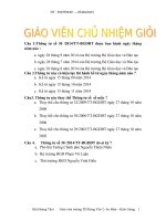 TÀI LIỆU THI GIÁO VIÊN CHỦ NHIỆM GIỎI 2015