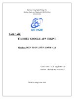 Tiểu luận môn điện toán lưới và đám mây TÌM HIỂU GOOGLE APP ENGINE