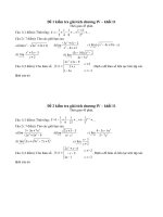 đề và đáp án kiểm tra giải tích 11