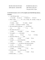 Đề HKII Tiếng Anh 7  - 3