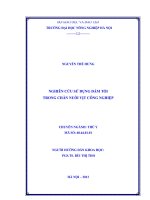 Nghiên cứu sử dụng dấm tỏi trong chăn nuôi vịt công nghiệp