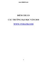 điểm chuẩn năm 201o theo VN.mat