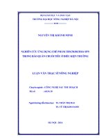 Nghiên cứu ứng dụng chế phẩm trichoderma SPP trong bảo quản chuối tiêu ở điều kiện thường