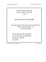 báo cáo thực tập NGÂN HÀNG TMCP VIỆT NAM THỊNH VƯỢNG PHÒNG GIAO DỊCH lê TRỌNG tấn CHI NHÁNH KINH đô