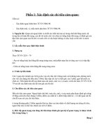 xác định các chỉ tiêu cảm quan hóa lý