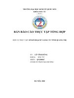 BẢN BÁO CÁO THỰC TẬP TỔNG HỢP ĐƠN VỊ THỰC TẬP SỞ KẾ HOẠCH VÀ ĐẦU TƯ TỈNH QUẢNG TRỊ
