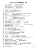CAN and “BE ABLE TO” EXERCISES