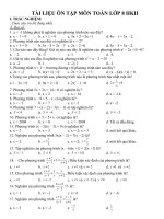 ĐỀ CƯƠNG ÔN THI HKI TOAN 8(CÓ TRẮC NGHIÊM)
