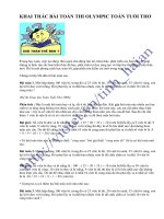 KHAI THÁC BÀI TOÁN THI OLYMPIC TOÁN TUỔI THƠ