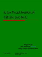 Sử dụng Microsoft PowerPoint để thiết kế bài giảng điện tử