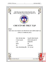 luận văn kinh tế quốc tế THÚC ĐẨY XUẤT KHẨU SẢN PHẨM RAU QUẢ ĐÓNG HỘP TẠI CÔNG TY TNHH DUA-DUA