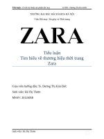 tiểu luận tìm hiểu thương hiệu thời trang zara