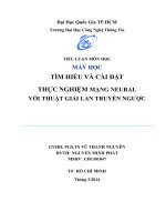 Tiểu luận môn Máy học và ứng dụng TÌM HIỂU VÀ CÀI ĐẶT THỰC NGHIỆM MẠNG NEURAL VỚI THUẬT GIẢI LAN TRUYỀN NGƯỢC
