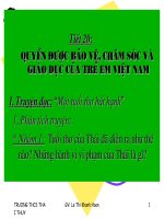 Quyền bảo vệ và chăm sóc trẻ em