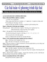 CĐ: CÁC BÀI TOÁN VỀ PT BẬC HAI & HỆ THỨC VIÉT