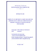 Nghiên cứu các biến đổi của nghêu trắng bến tre (meretrix lyrata) trong quá trình thu hoạch, chế biến và bảo quản tại huyện tiền hải tỉnh thái bình