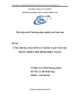Tiểu luận môn phương pháp nghiên cứu khoa học ỨNG DỤNG NGUYÊN LÝ SÁNG TẠO VÀO SỰ PHÁT TRIỂN MÔ HÌNH ĐIỆN TOÁN