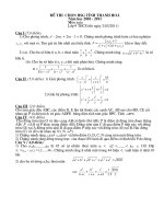 Đề thi HSG toán 9 tỉnh Thanh hóa năm học 2010 - 2011