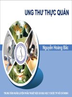 Ung thư thực quản-Nguyễn Hoàng Bắc