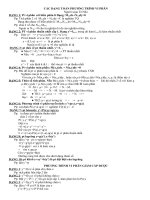 các dạng toán pt vi phân