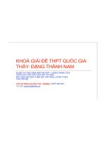 tổng hợp các đề thi thử có đáp án của đặng thành nam