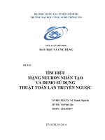Tiểu luận môn Máy học và ứng dụng TÌM HIỂU MẠNG NEURON NHÂN TẠO VÀ DEMO SỬ DỤNG THUẬT TOÁN LAN TRUYỀN NGƯỢC