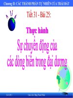 Bải 25 Thực hành: sự chuyện động...