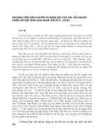 Phương tiện vận chuyển và đánh bắt của các tộc người thiểu số Việt Nam giai đoạn thế kỷ X - XVIII