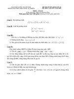 Đề TS chuyên 10 KHTN 2005