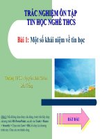 Trắc Nghiệm Tin Học Nghề THCS Bài 1
