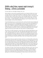 Diễn văn học ngoại ngữ trong 6 tháng – chris lonsdale